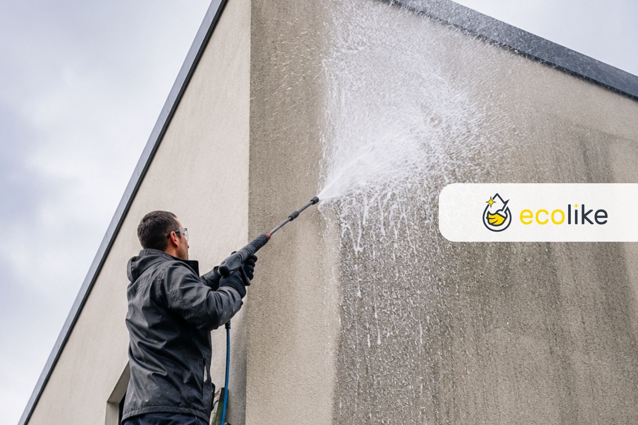 Firma od mycia elewacji budynku - Ecolike Czyszczenie bruku przed domem pod ciśnieniem